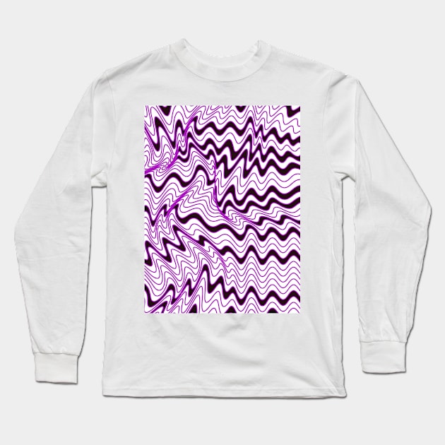 Zig Zag Abstract Long Sleeve T-Shirt by Minxylynx4